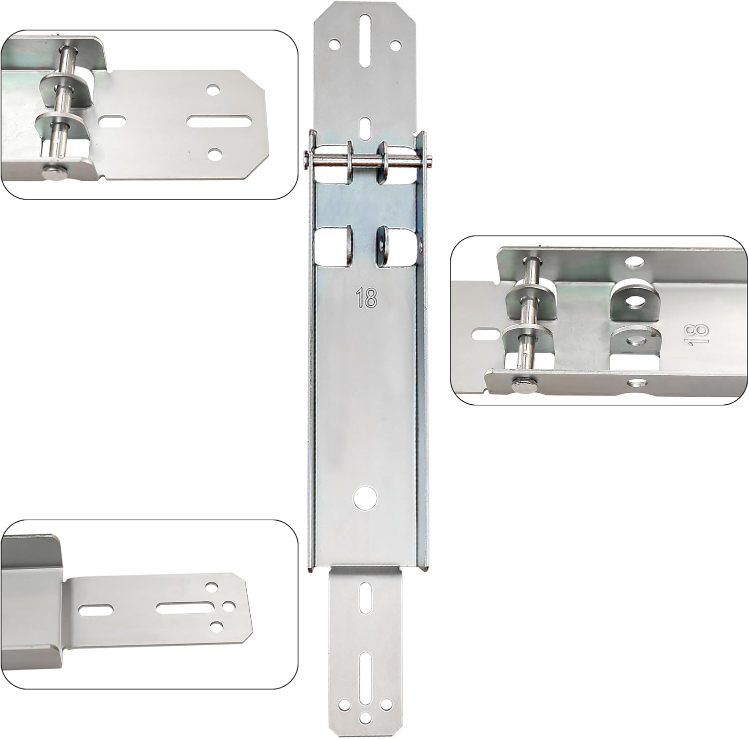 Xadnitu Garage Door Reinforcement Bracket, Operator Repair Hookup Brackets with Clevis Pin for Repairing Attach to The Garage Opener 18 inch