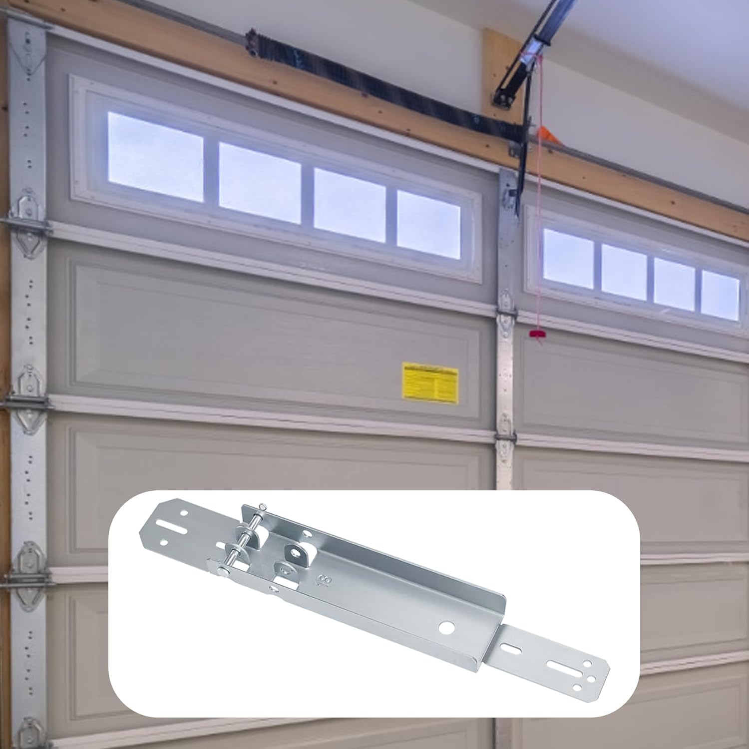 Xadnitu Garage Door Reinforcement Bracket, Operator Repair Hookup Brackets with Clevis Pin for Repairing Attach to The Garage Opener 18 inch