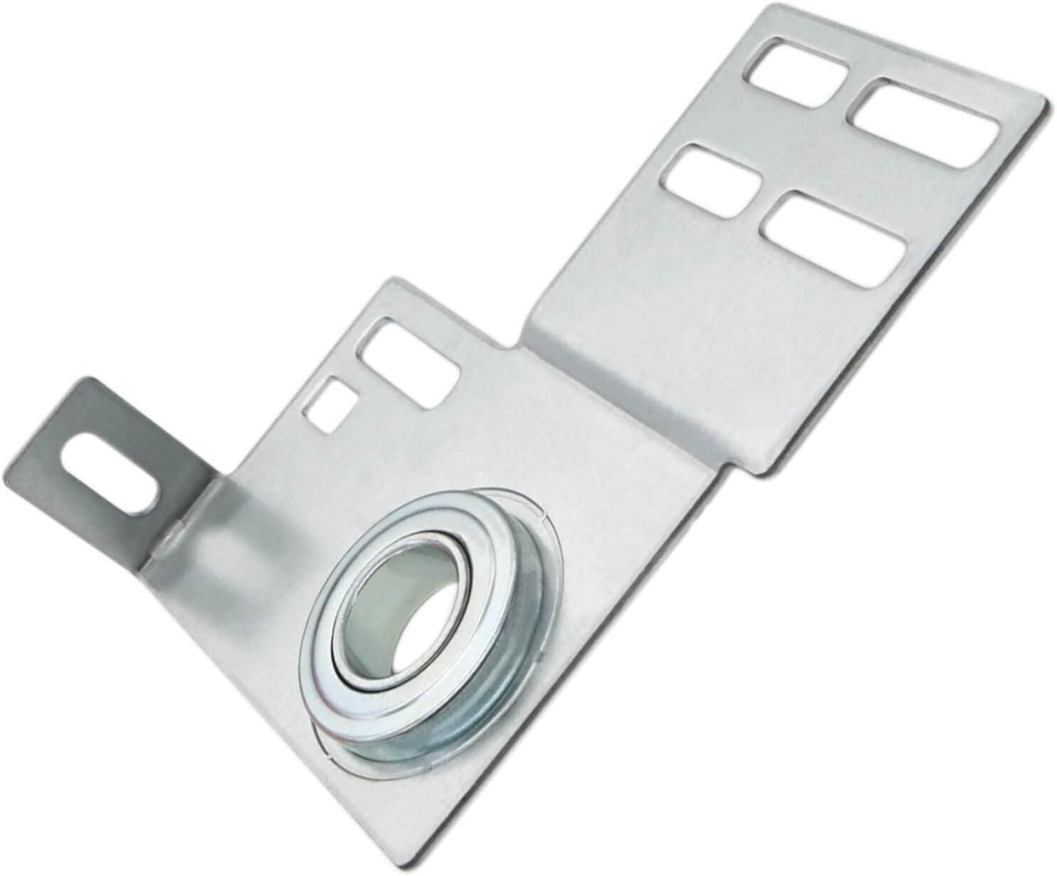 End Bearing Plates Brackets, Garage Door Parts Torsion Spring Residential Bracket with Bearings 3 3/8 Inch, for 2" Track Wood or Steel Doors Pair