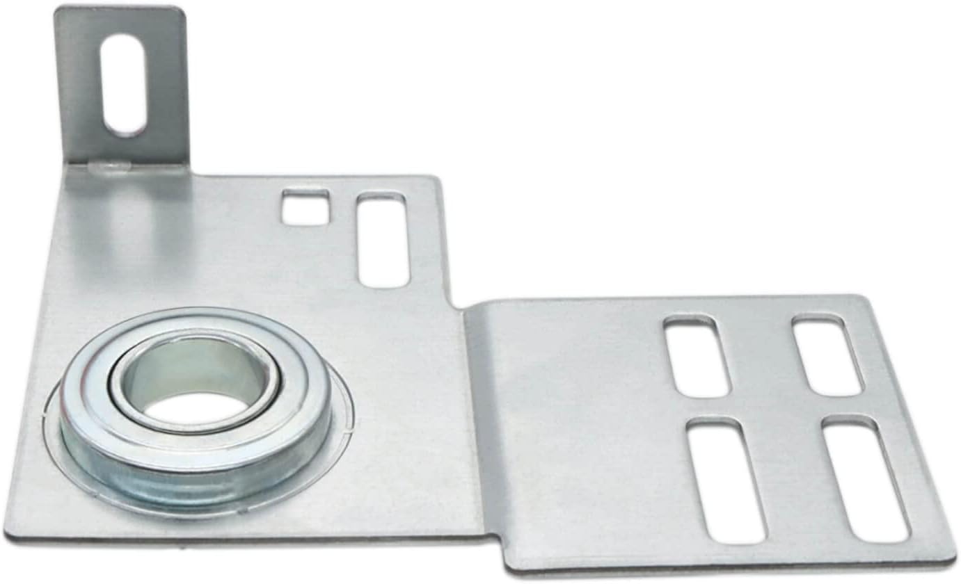 End Bearing Plates Brackets, Garage Door Parts Torsion Spring Residential Bracket with Bearings 3 3/8 Inch, for 2" Track Wood or Steel Doors Pair