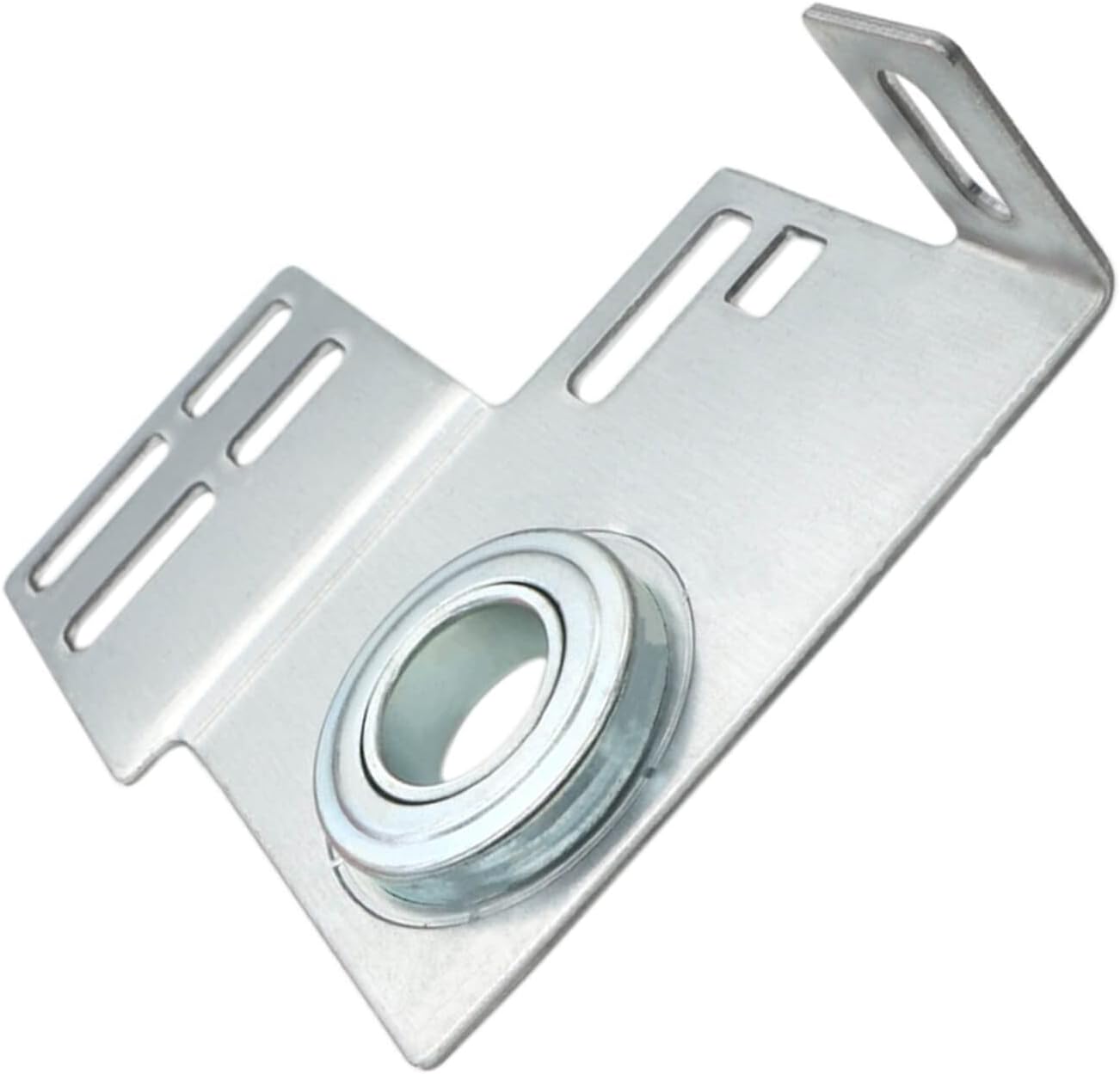End Bearing Plates Brackets, Garage Door Parts Torsion Spring Residential Bracket with Bearings 3 3/8 Inch, for 2" Track Wood or Steel Doors Pair