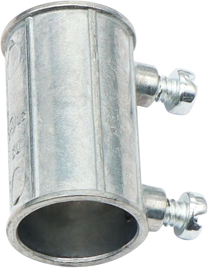 Xadnitu 30 Pieces 1/2" EMT Set Screw Type Conduit Coupling, Metallic Die-Cast Conduits Fitting for Factory, Garden Pipes Connection