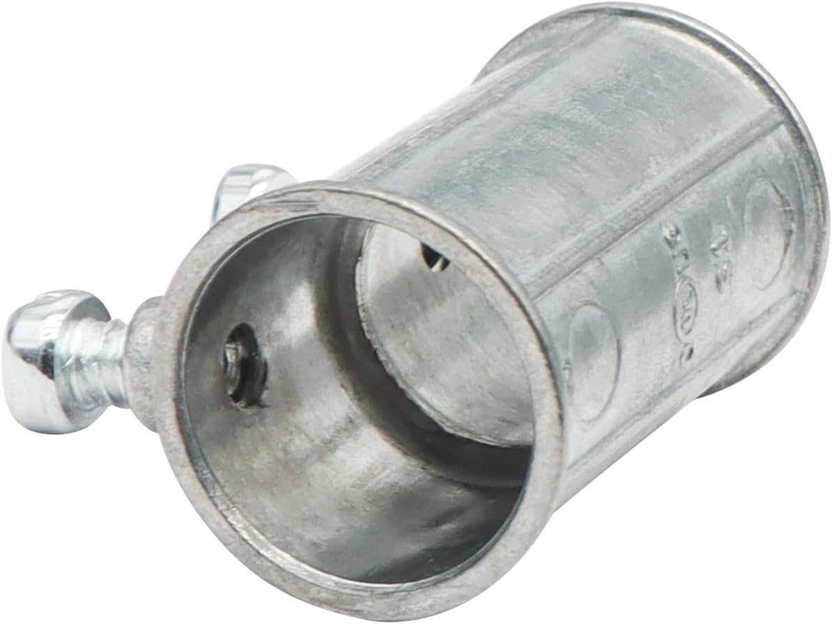 Xadnitu 30 Pieces 1/2" EMT Set Screw Type Conduit Coupling, Metallic Die-Cast Conduits Fitting for Factory, Garden Pipes Connection