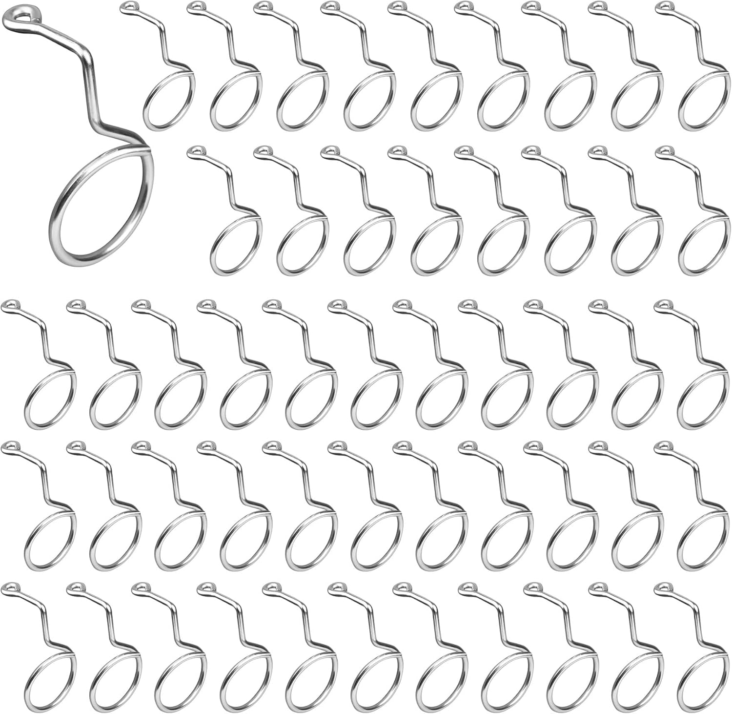 Xadnitu 50 Pieces 2" Diameter Screw Mount Bridle Rings, Heavy Duty Cable and Wire Support, Metal Cable Ring Hangers for Low Voltage Cable Wire Management