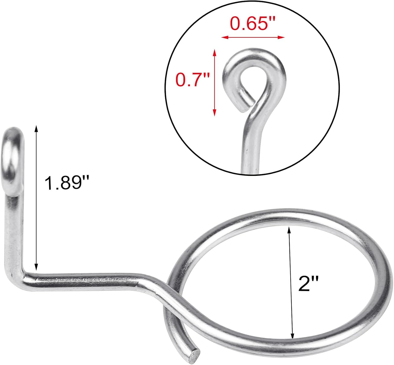Xadnitu 50 Pieces 2" Diameter Screw Mount Bridle Rings, Heavy Duty Cable and Wire Support, Metal Cable Ring Hangers for Low Voltage Cable Wire Management