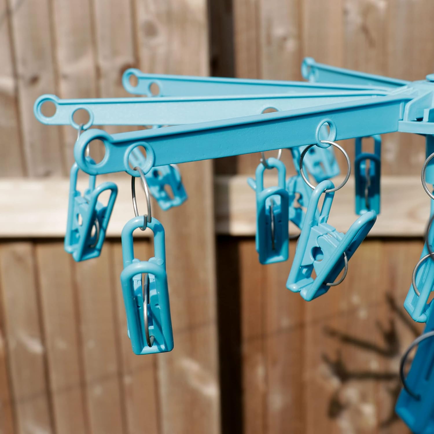 HANGERWORLD 20 Clip Hanging Laundry Drying Rack for Socks, Underwear and Baby Clothes 2 Pack
