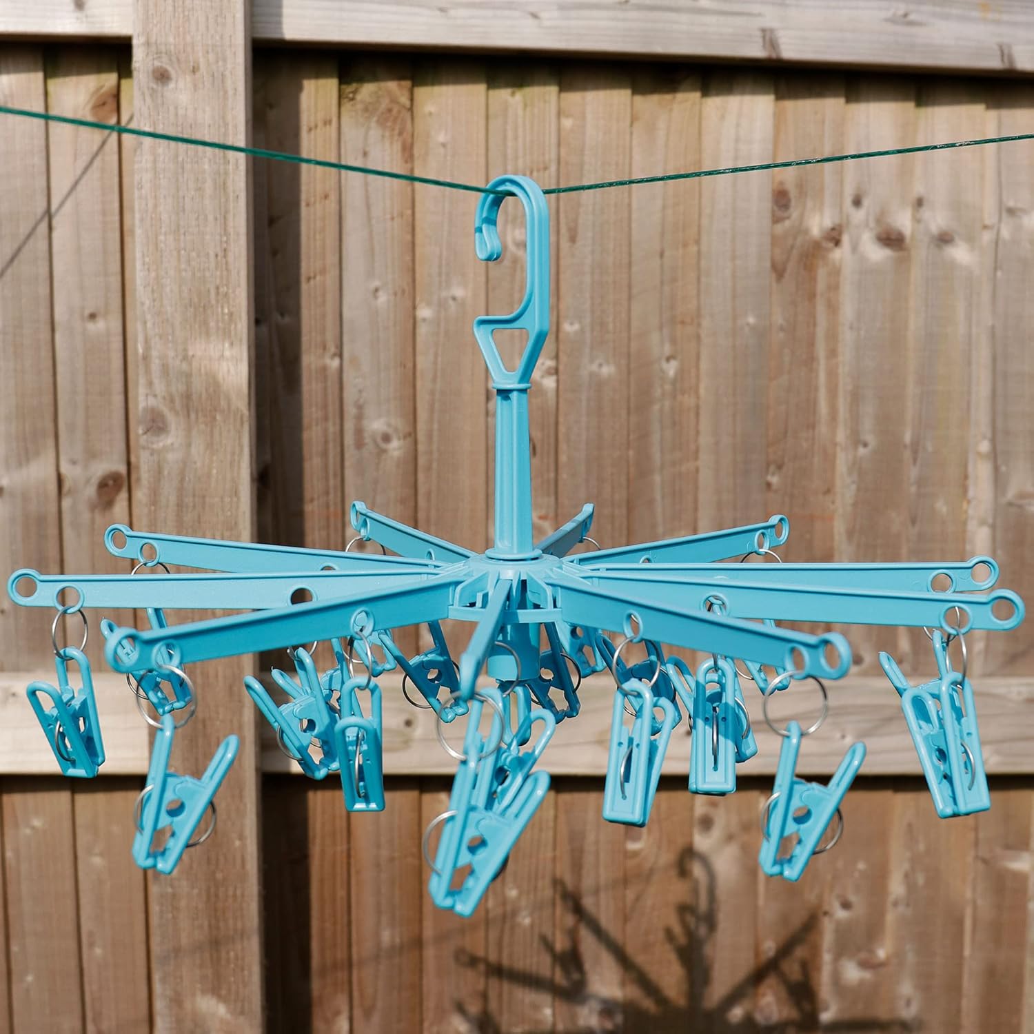 HANGERWORLD 20 Clip Hanging Laundry Drying Rack for Socks, Underwear and Baby Clothes 2 Pack