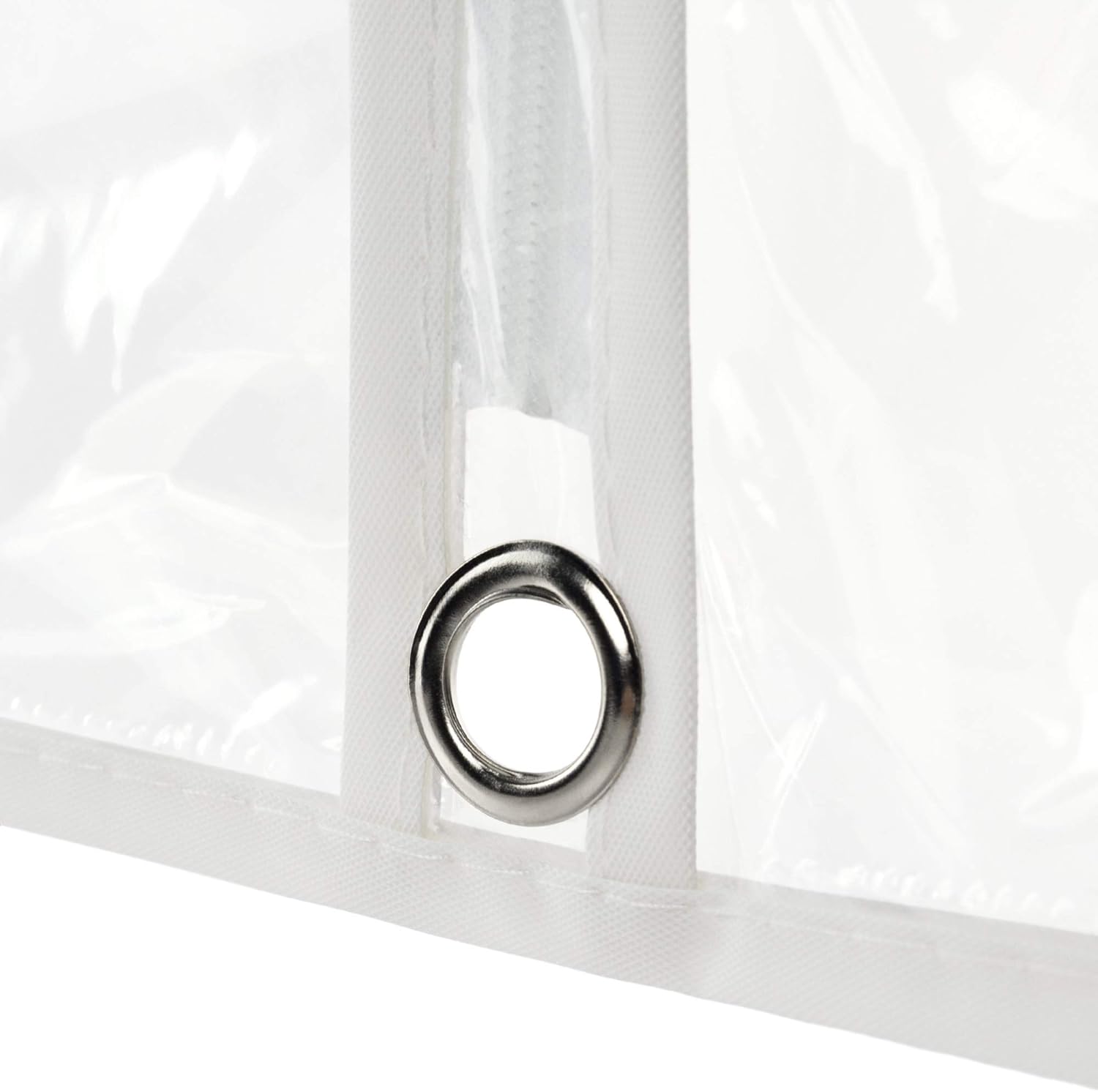 HANGERWORLD Clear 40inch Showerproof White Trim Suit Coat Garment Clothes Carry Cover Protector Bags 12
