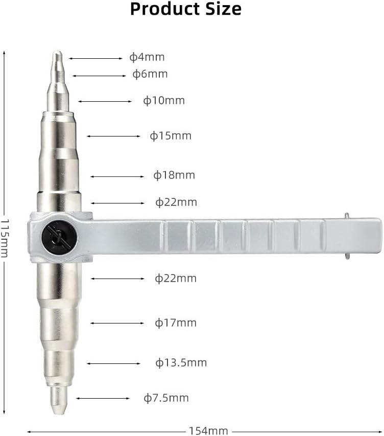 Copper Pipe Tube Expander Tool manual Swaging hand tool Refrigeration Tube Expanding Tool kit 1/4” to 7/8”