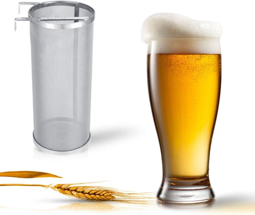 300 Micron 6"x14" Spider Strainer Mesh Hops for Home Beer Brewing Filter Kettle