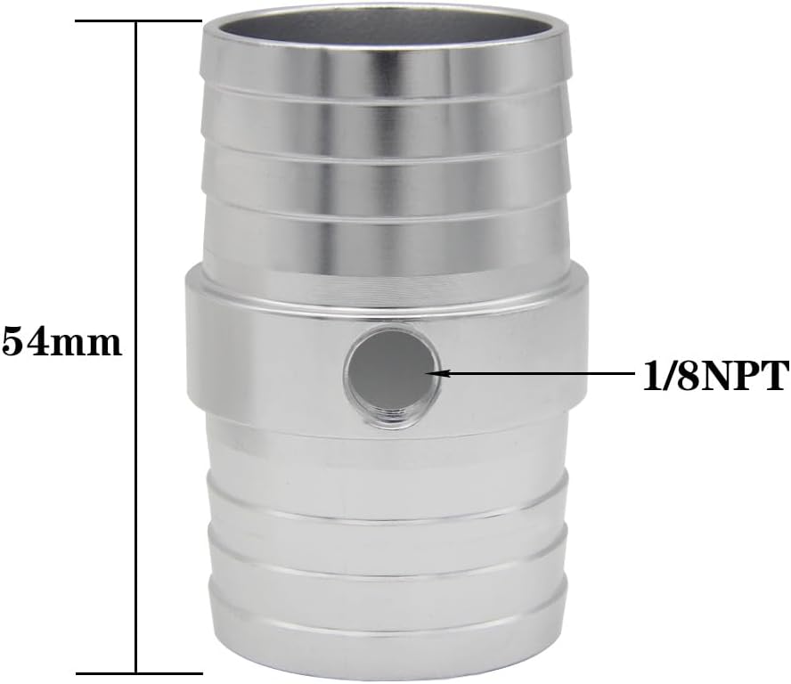 1-1/4 inch Radiator Hose Barb Adapter with 1/8" NPT Port, Coupler Splice Mend Coolant Intercooler Exchanger Heater Repair Hose Connector Water Fluid Air Aluminum