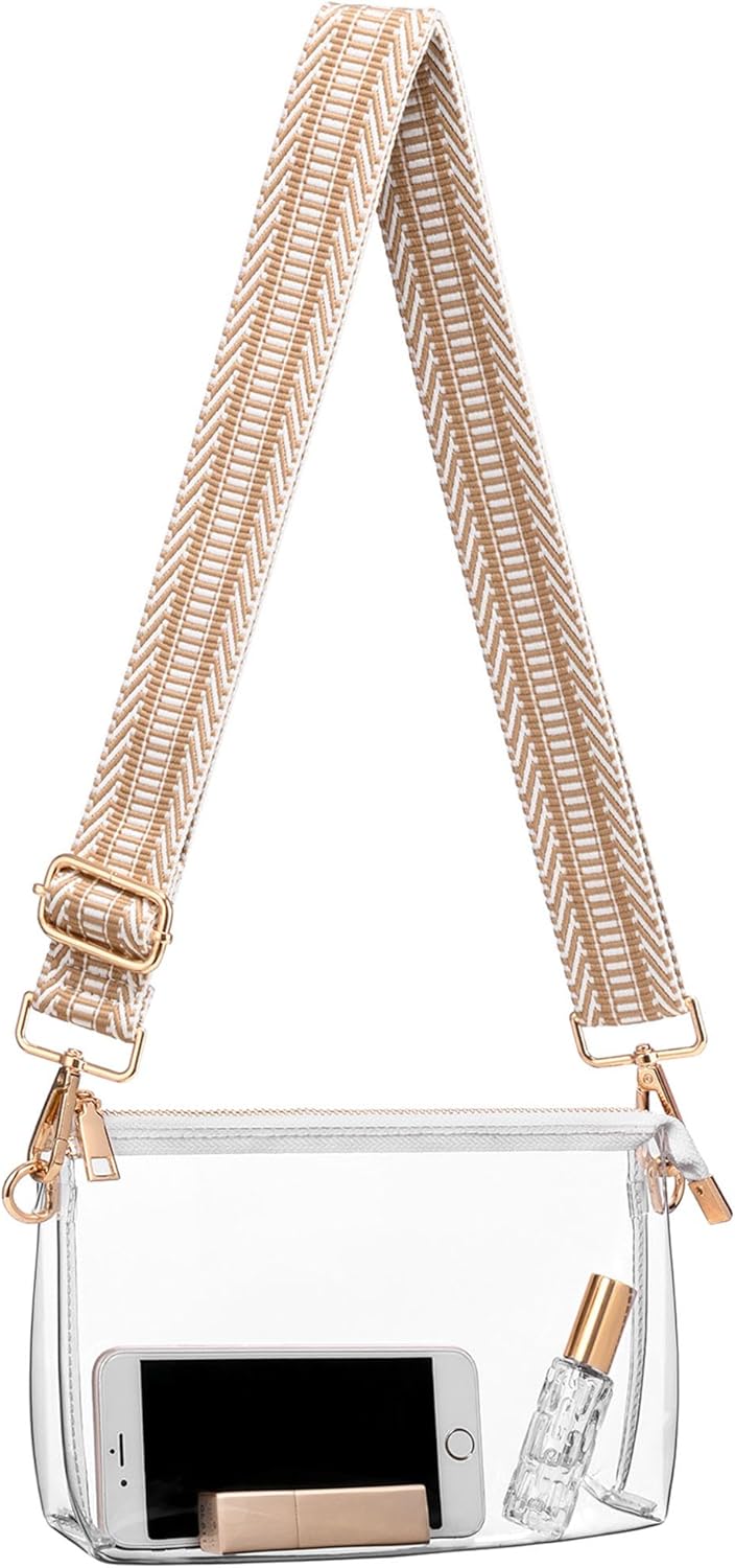 Clear Bag for Stadium Events Set of 2, Clear Purse for Women Stadium Crossbody, Transparent Bag for Concert Sport FestivaL