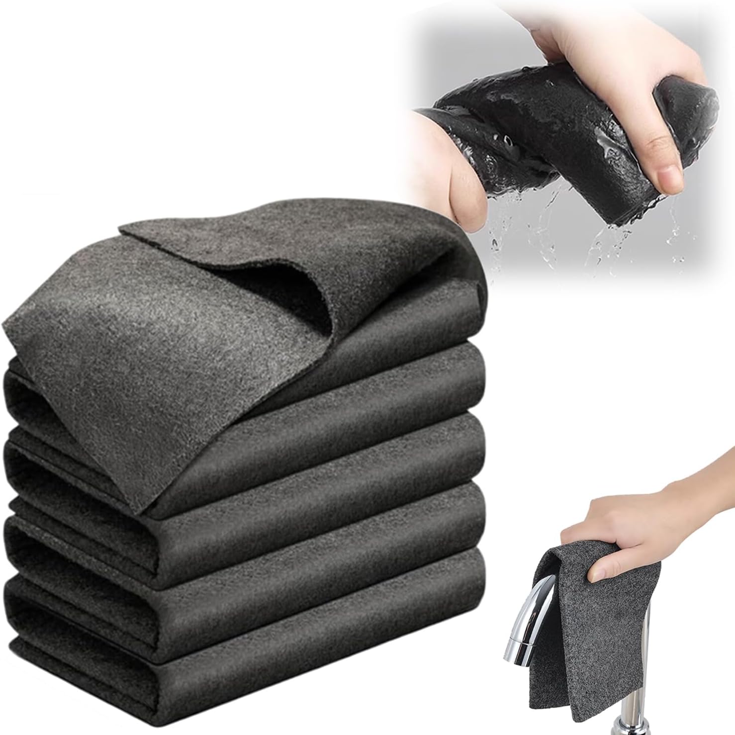 Thickened Magic Cleaning Cloth, Reusable Microfiber Cleaning Cloth, Streak Free for Glass, Cars, Windows, Mirrors, and Home Use 15pcs