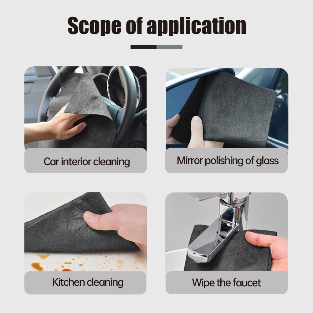 Thickened Magic Cleaning Cloth, Reusable Microfiber Cleaning Cloth, Streak Free for Glass, Cars, Windows, Mirrors, and Home Use 15pcs