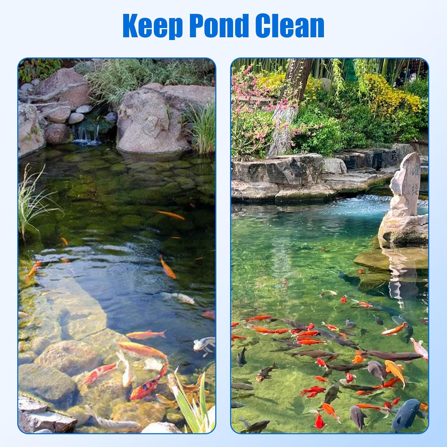 Replacement Pond Filter Sponge Compatible with Anbull/VIVOHOME 950/1370GPH Pond Filter Pump 4pcs