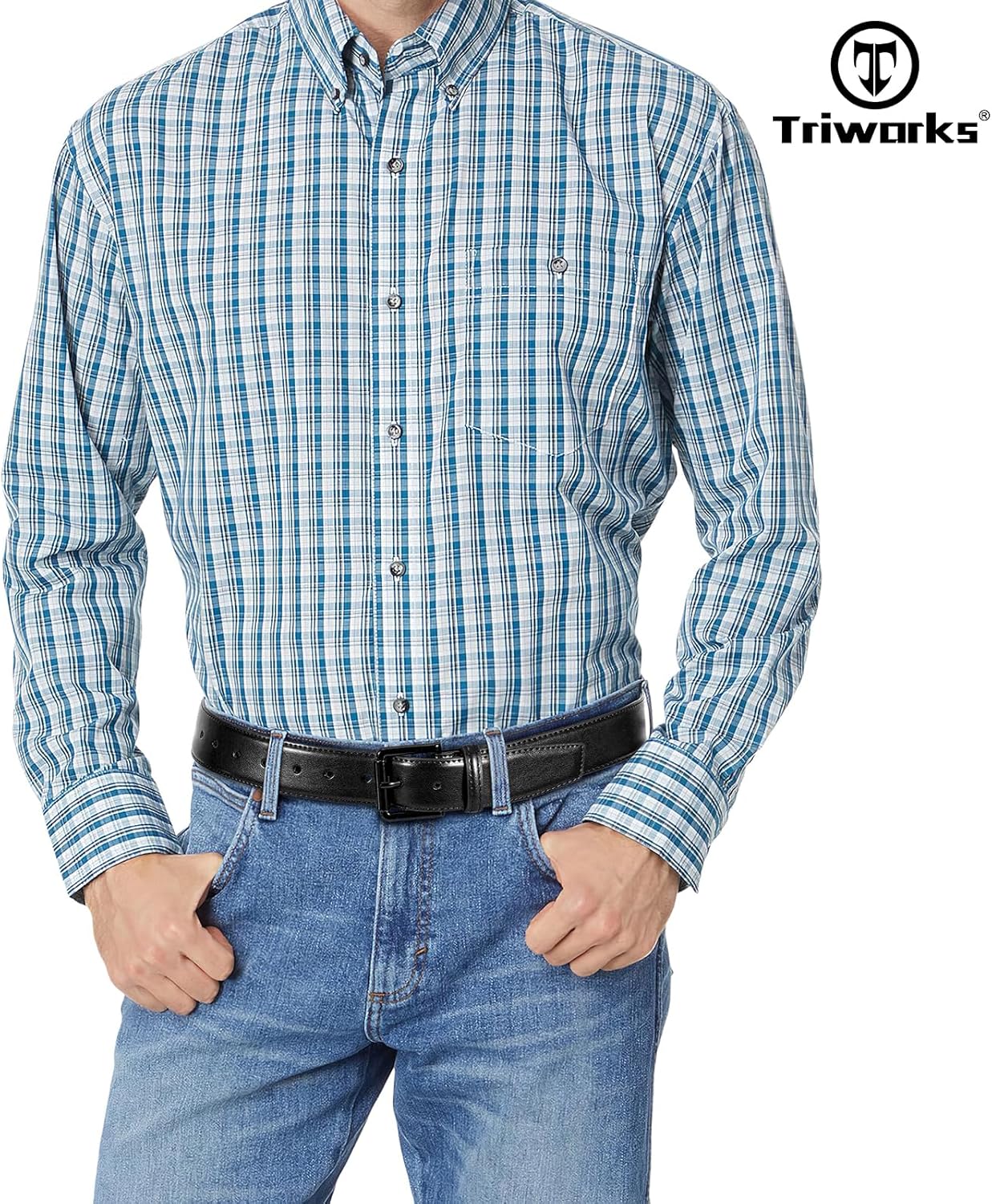Men Genuine Leather Belt Mens Dress Belt Pin Buckle for Jeans Pants