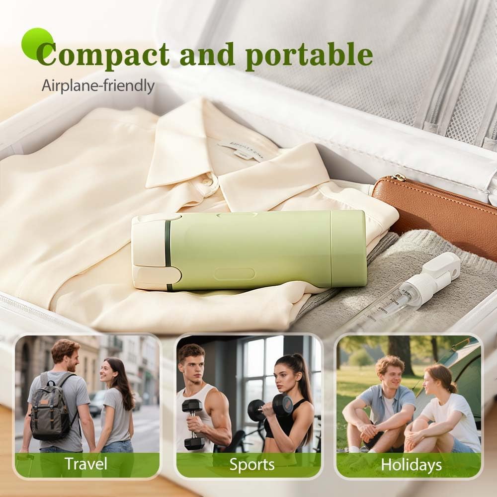 4 in 1 Travel Perfume Bottle Refillable, 4 Pack 30ML Travel Bottles for Toiletries, Leak-Proof & Portable Travel Dispensers Containers for Shampoo, Lotion Green