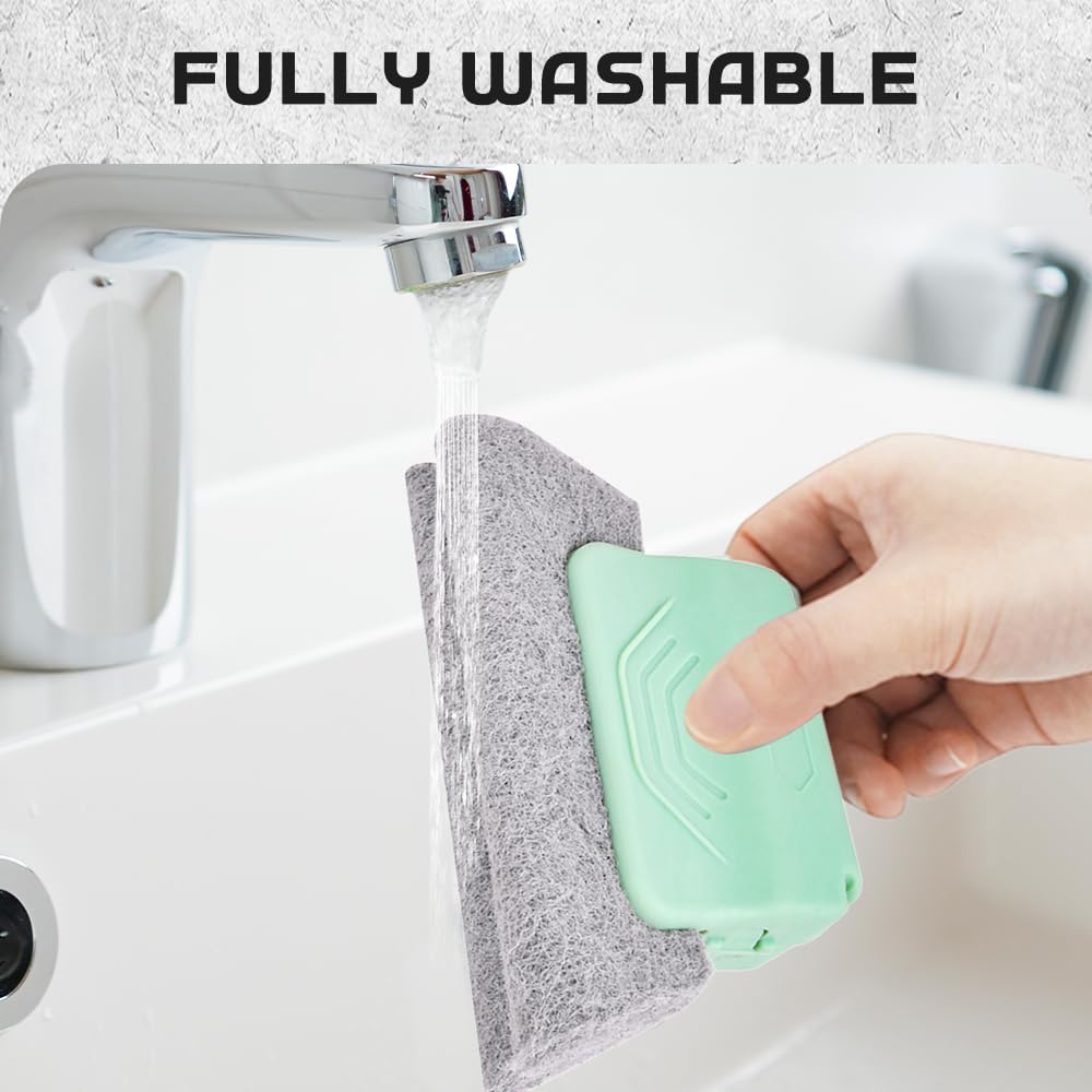Magic Window Track Cleaner, 2025 Upgraded Handheld Cleaning Brh Set, for Window Slides Grooves, Tile Grout Lines, Shutter Slats, Car AC Vents & Narrow Gaps Grey 3PCS