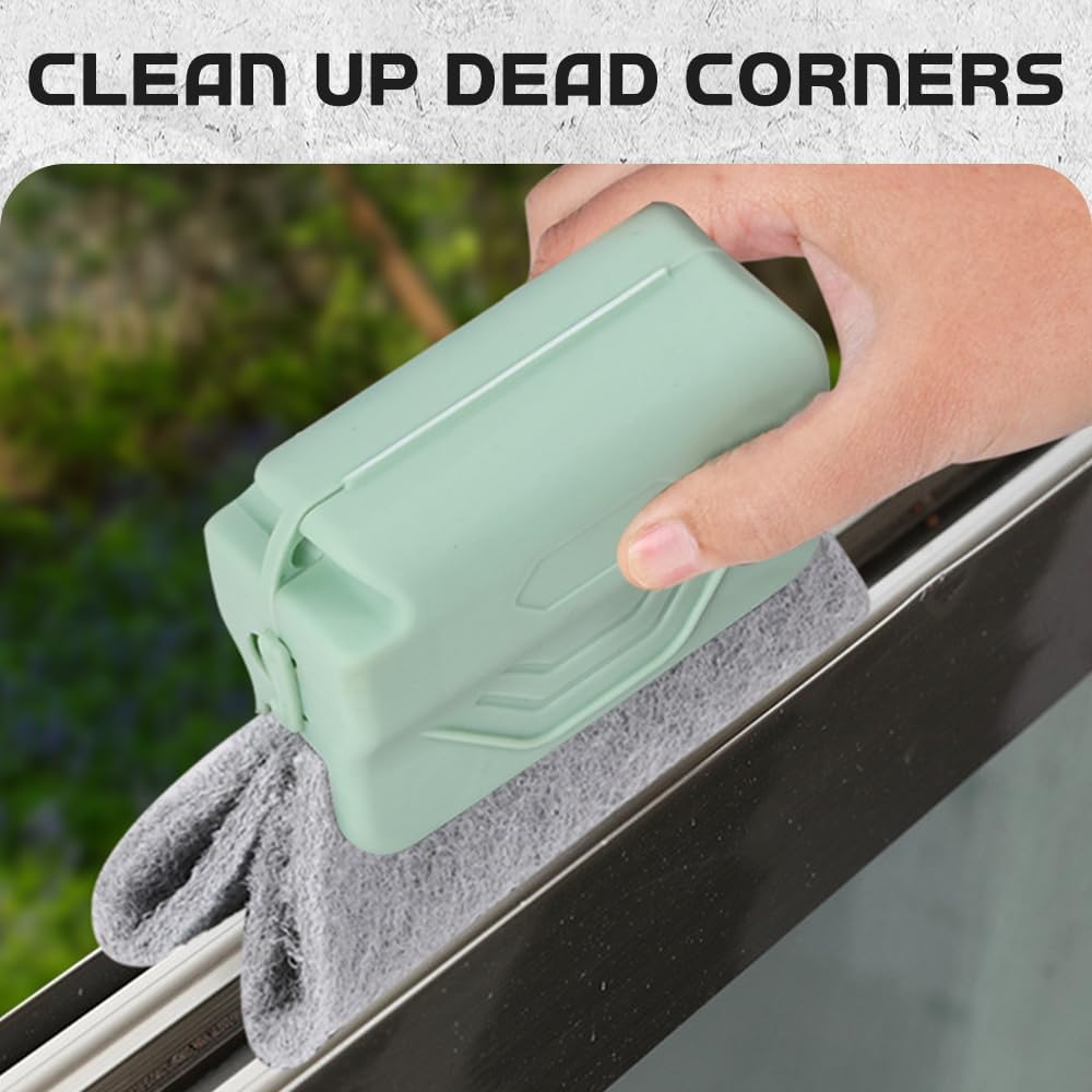 Magic Window Track Cleaner, 2025 Upgraded Handheld Cleaning Brh Set, for Window Slides Grooves, Tile Grout Lines, Shutter Slats, Car AC Vents & Narrow Gaps Grey 3PCS