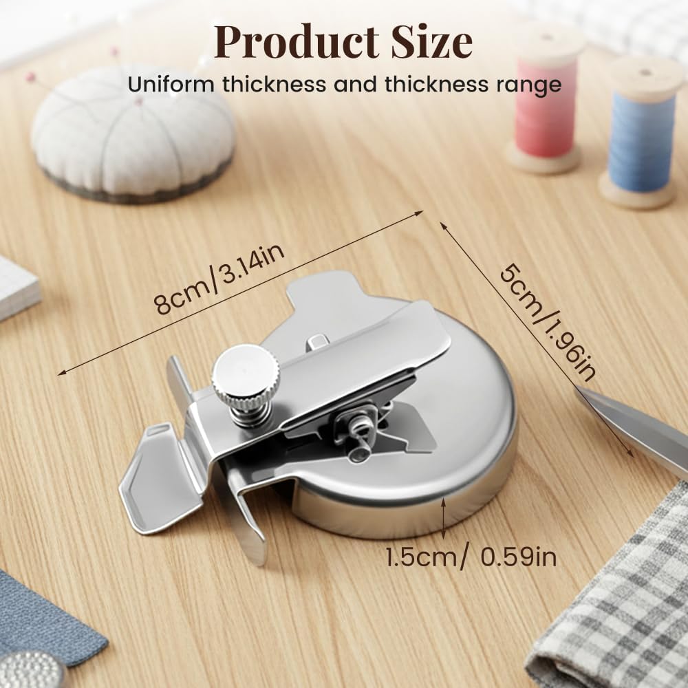 Adjtable Magnetic Seam Guide | Multi-Purpose Sewing & Quilting Guide with Round Edge & Adjtable Clip | Magnet Guide Tool for Straight & Curved Stitching 1PC