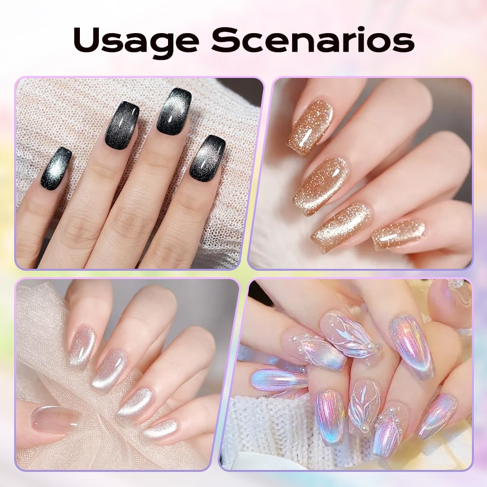 2026 New Rotating Cat Eye Magnet, Beginner-Friendly Nail Tool with Magnetic Force, Easy DIY Glossy Cat Eye Effect Pink - Steel Ball