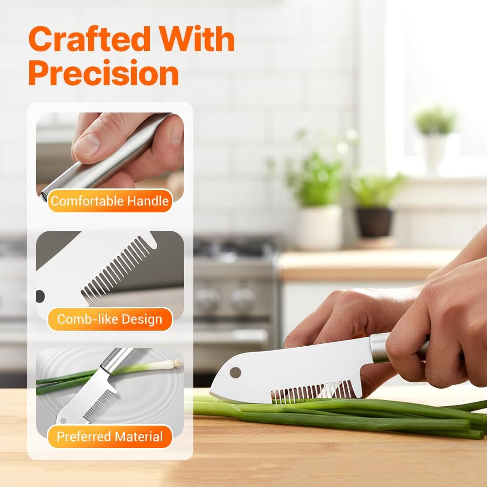 Stainless Steel Multi-Purpose Julienne Peeler, Precision Blade Vegetable Fruit Slicer, Ergonomic Grip & One-Piece, Shredder for Salads Potatoes Carrots 1PCS