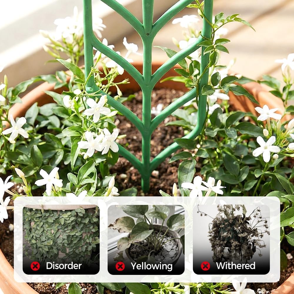 Plant Trellis for Climbing Plants, Indoor Outdoor Plastic Garden Trellis, Adjtable Potted Plant Support for Pothos, Ivy, Hoya, Monstera & Flower Vines 3PCS