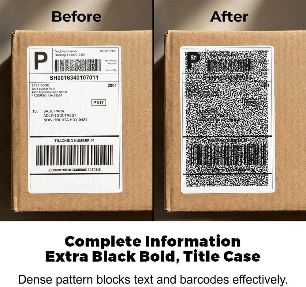 3PCS Identity Theft Protection Roller Stamp, Privacy Security Stamp for Confidential Information, Blackout Roller for Mail, Address, ID & Document Protection Mix: Orange, Black, Green