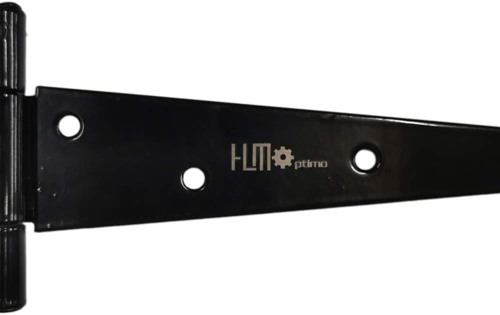 Heavy Duty T Hinge Tee Hinge T Strap Hinge Shed Hinge Gate Hinge Barn Hinge Fence Hinge Door Hinge Wrought Rtproof All Size Black 4 pcs, 8 inch