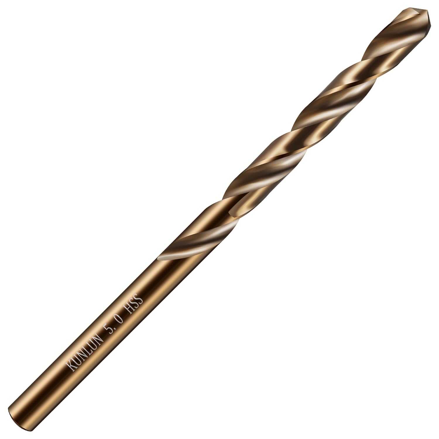 3/16" Cobalt Drill Bit 10Pcs , M35 HSS Metal Drill Bit Set forwood, Hard Metal, Stainless Steel, Cobalt Steel M35 Jobber Length Twist Drill Bits