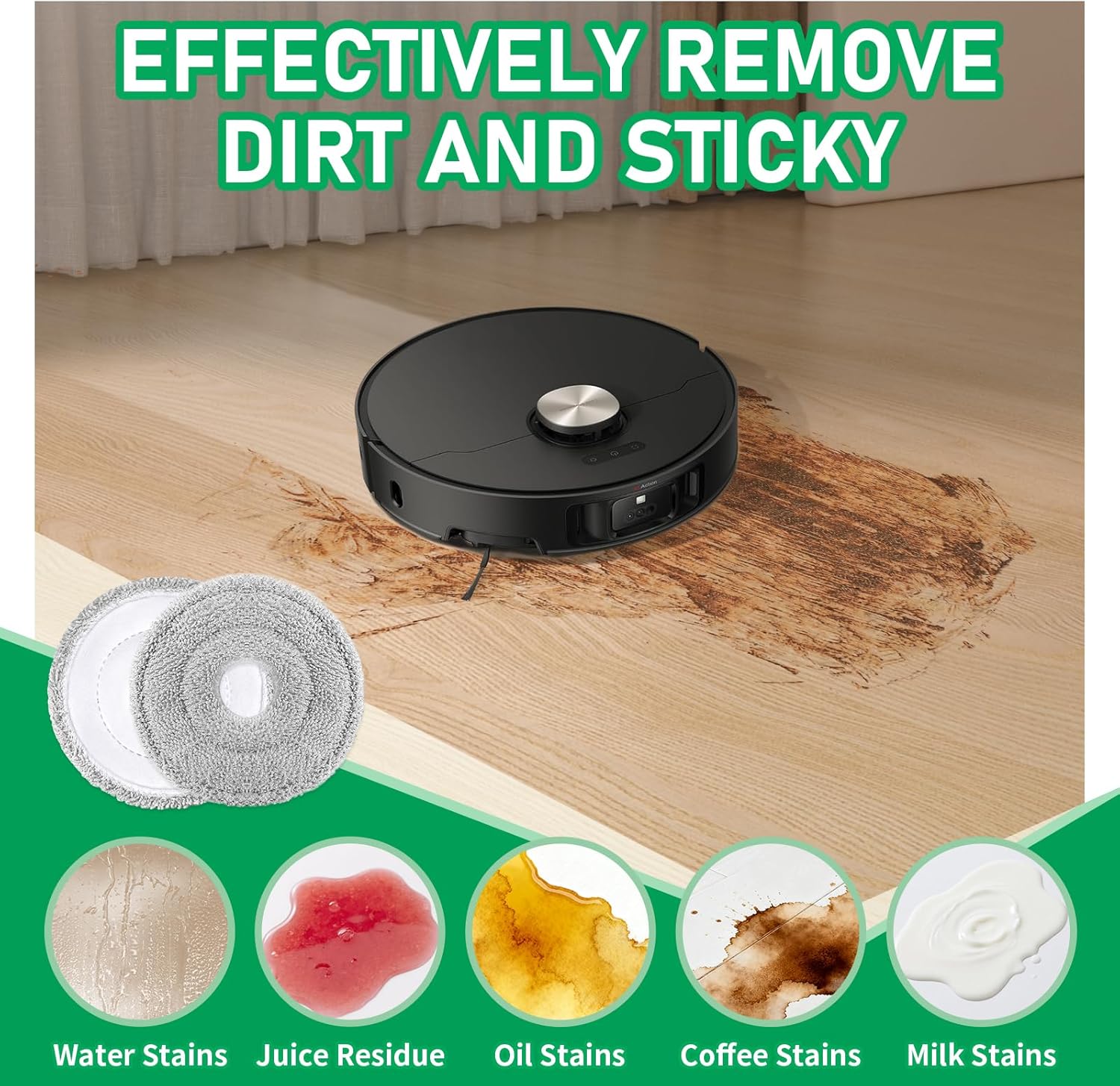 12 Pack Replacement Mop Pads for Dreame L40 Ultra/X40 Ultra/X50 Ultra/L50 Ultra/L10S Ultra/ L10s Pro Ultra Heat/L10S Ultra Gen2/L40S Ultra/X30 Ultra/L10 Ultra Robot Vacuum, Washable Replacement Pads