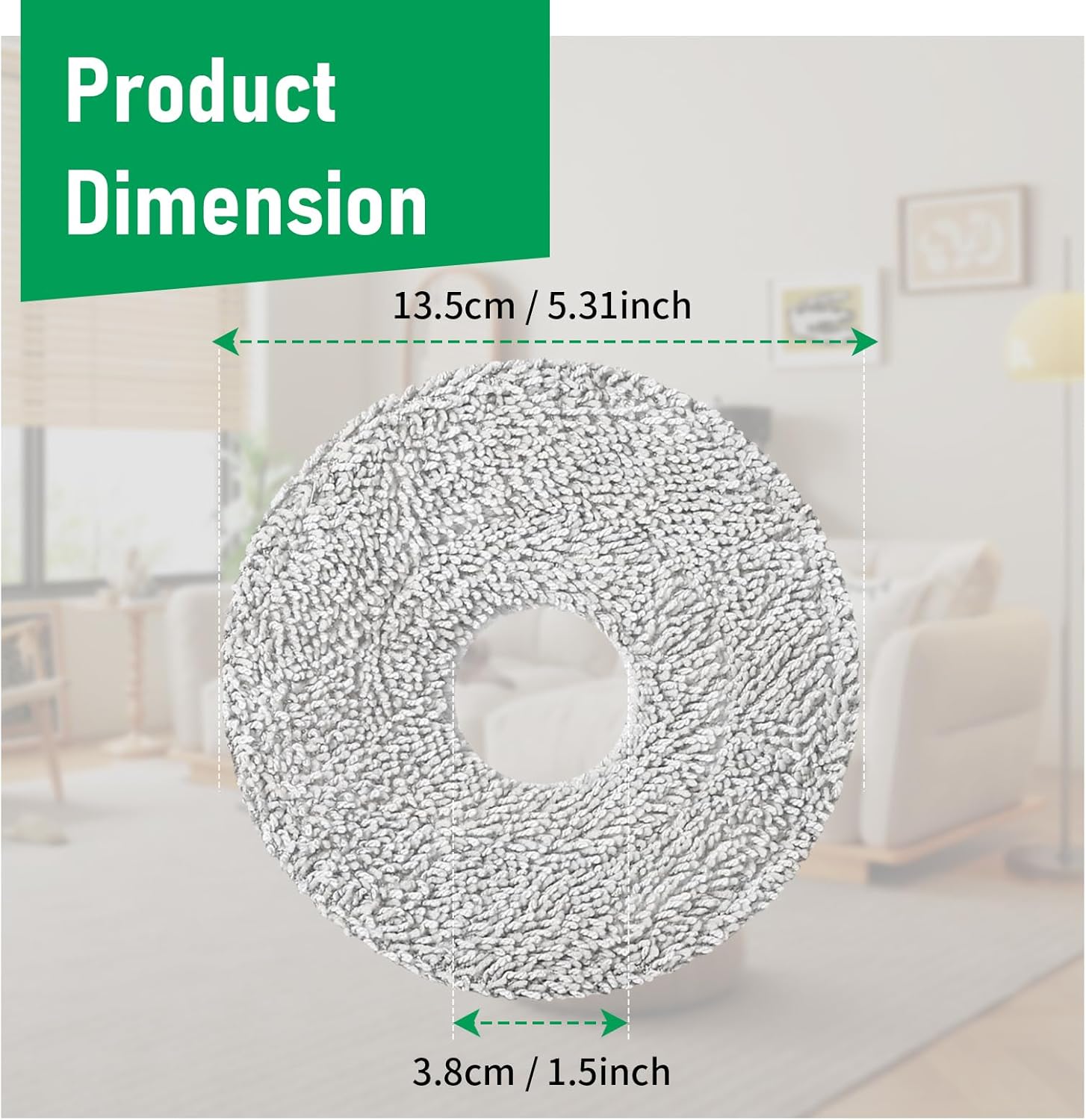 12 Pack Replacement Mop Pads for Dreame L40 Ultra/X40 Ultra/X50 Ultra/L50 Ultra/L10S Ultra/ L10s Pro Ultra Heat/L10S Ultra Gen2/L40S Ultra/X30 Ultra/L10 Ultra Robot Vacuum, Washable Replacement Pads