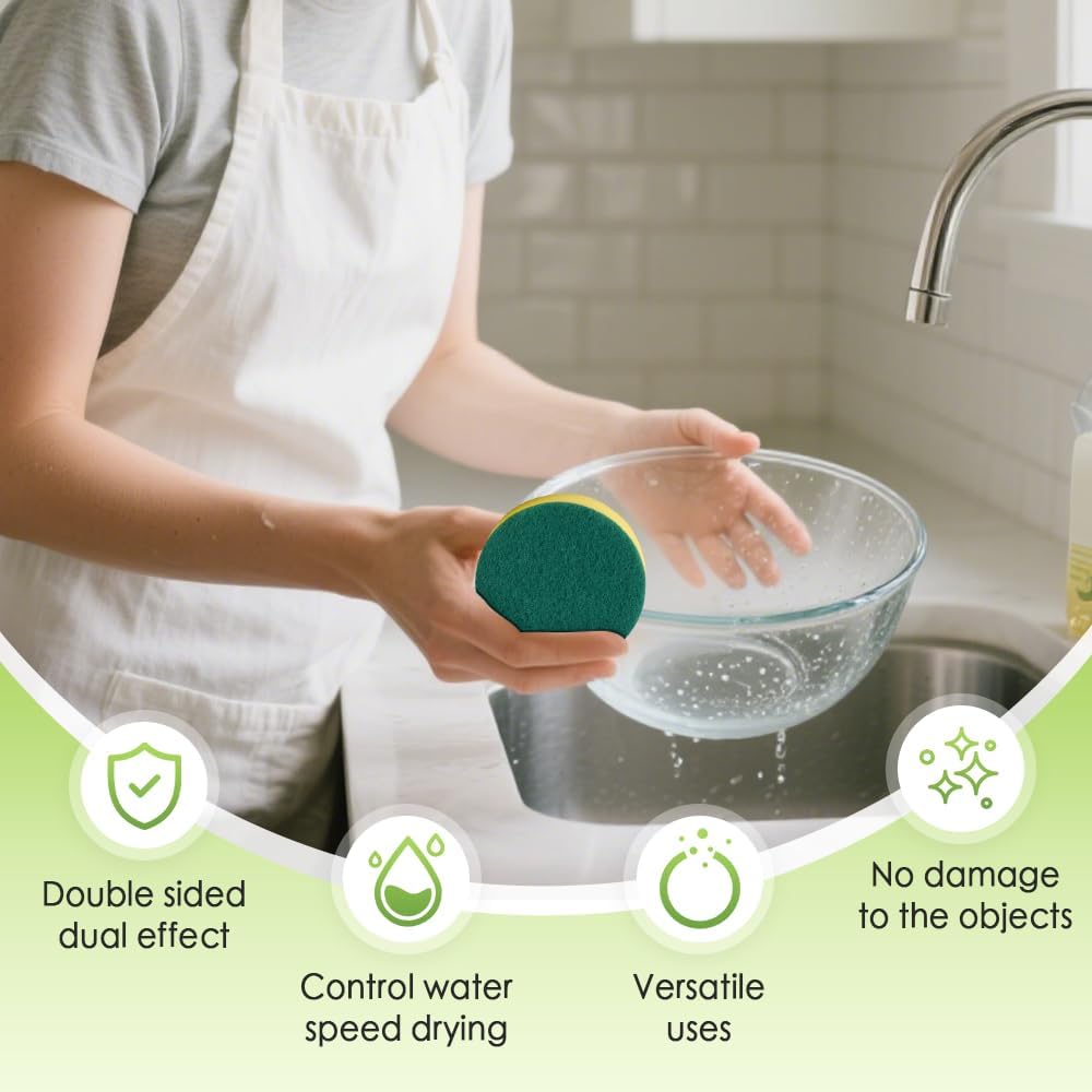 Multi-Purpose Heavy-Duty Sponge Brush Head for Household Cleaning 5 pcs