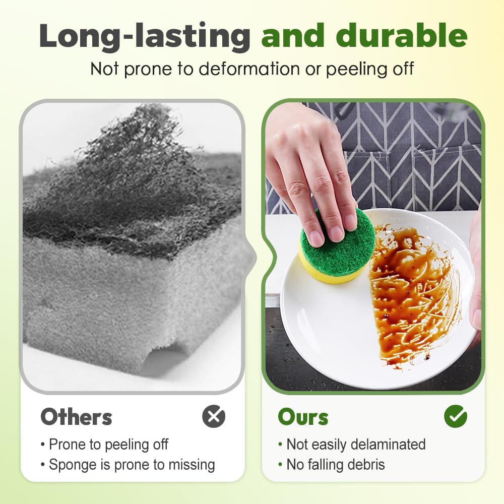 Multi-Purpose Heavy-Duty Sponge Brush Head for Household Cleaning 5 pcs