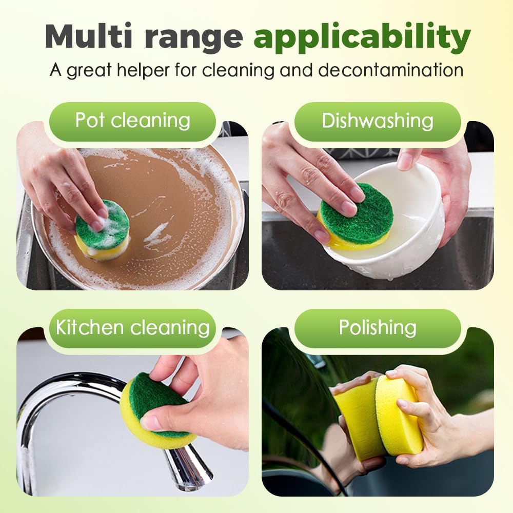 Multi-Purpose Heavy-Duty Sponge Brush Head for Household Cleaning 5 pcs
