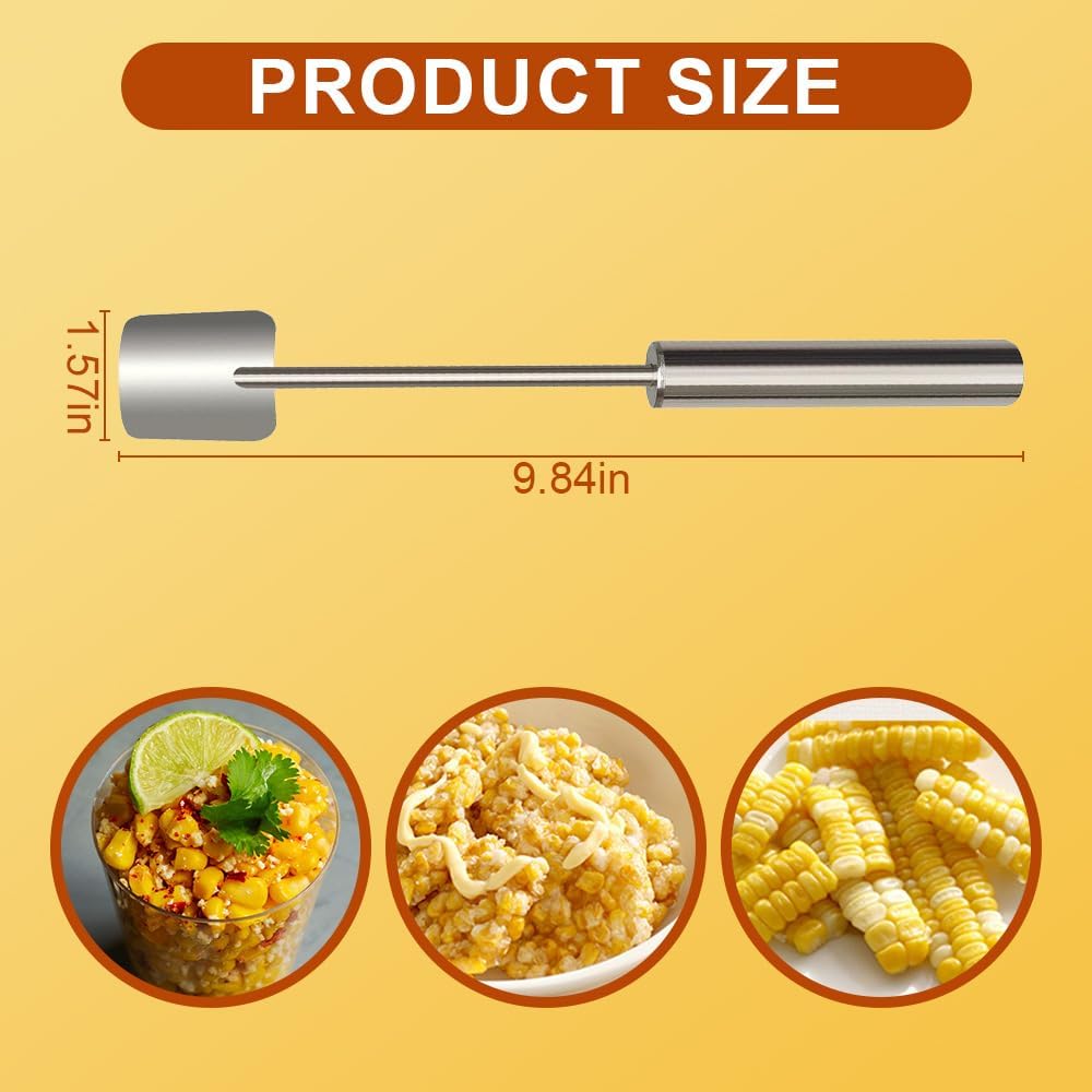 Easy Clean Corn Cob Peeler, 2025 Upgraded Stainless Steel Corn Stripper for Corn on the Cob, Fast and Safe, Suitable for Home Kitchens, Restaurant Chefs, Outdoor Dining Enthusiasts 1 pcs