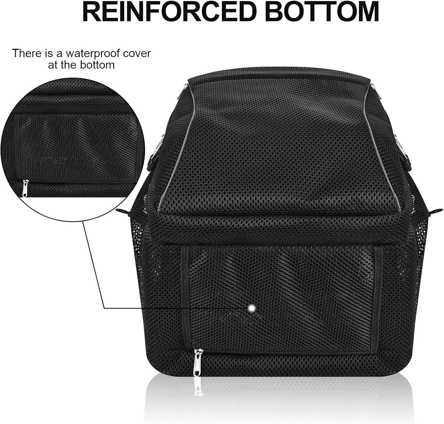 Heavy Duty X-Large Mesh Backpacks for Adults,Semi-Transparent college Backpacks with Rain cover for School, Beach, and Travel X-Large