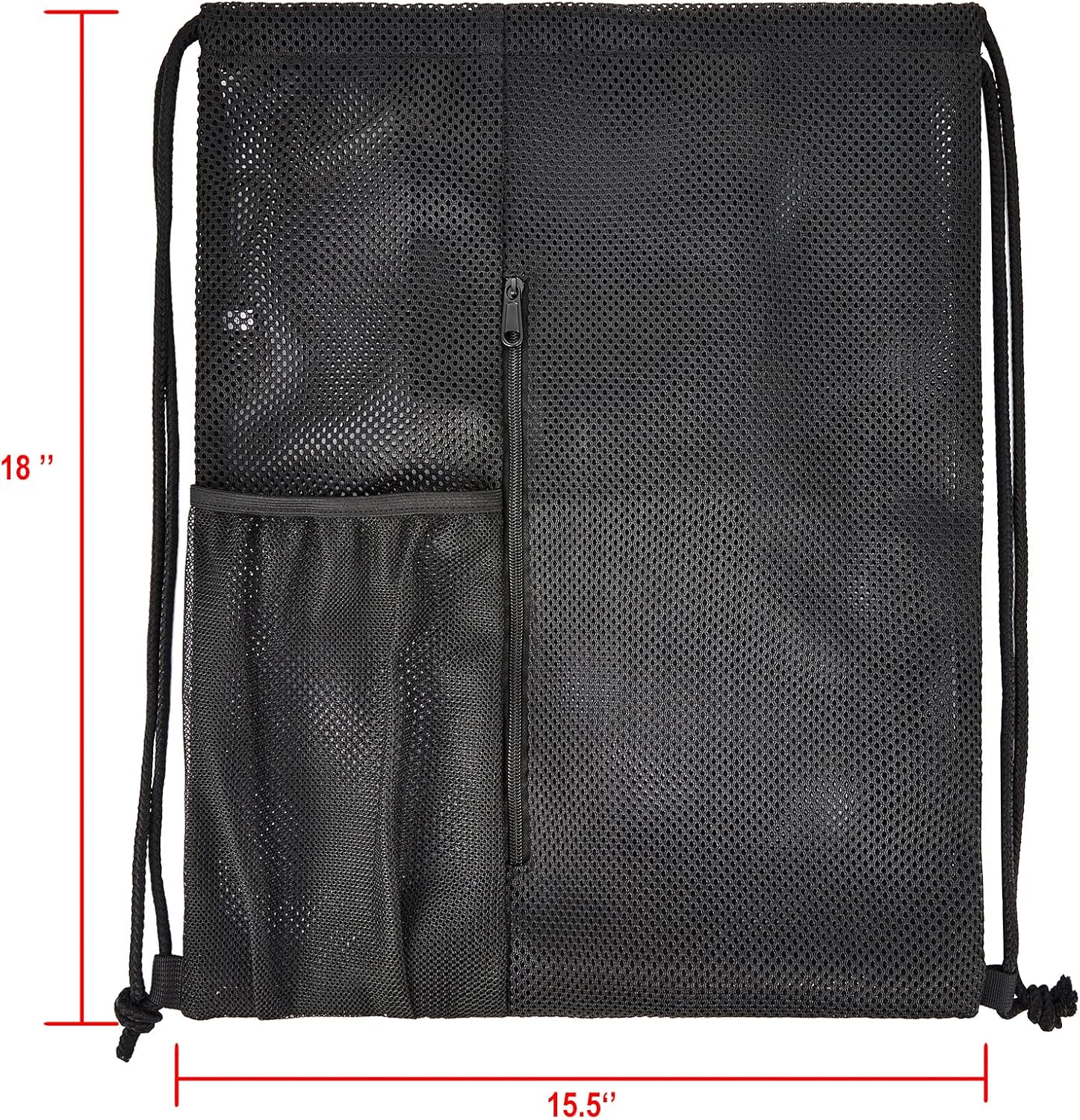Heavy Duty Mesh Drawstring bag for Soccer Ball，Beach Toys -Drawstring Backpack Sports Gym Bag