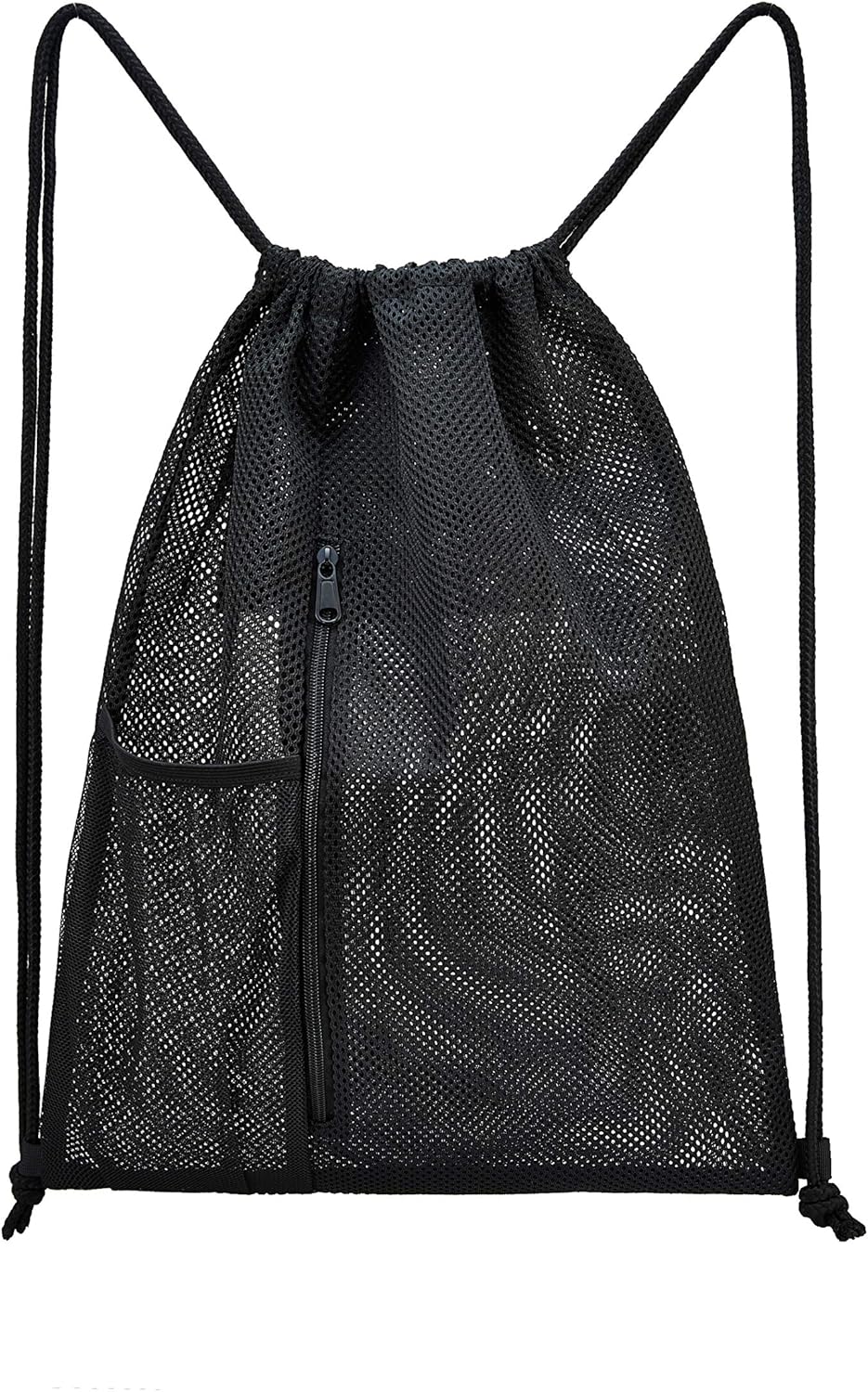 Heavy Duty Mesh Drawstring bag for Soccer Ball，Beach Toys -Drawstring Backpack Sports Gym Bag