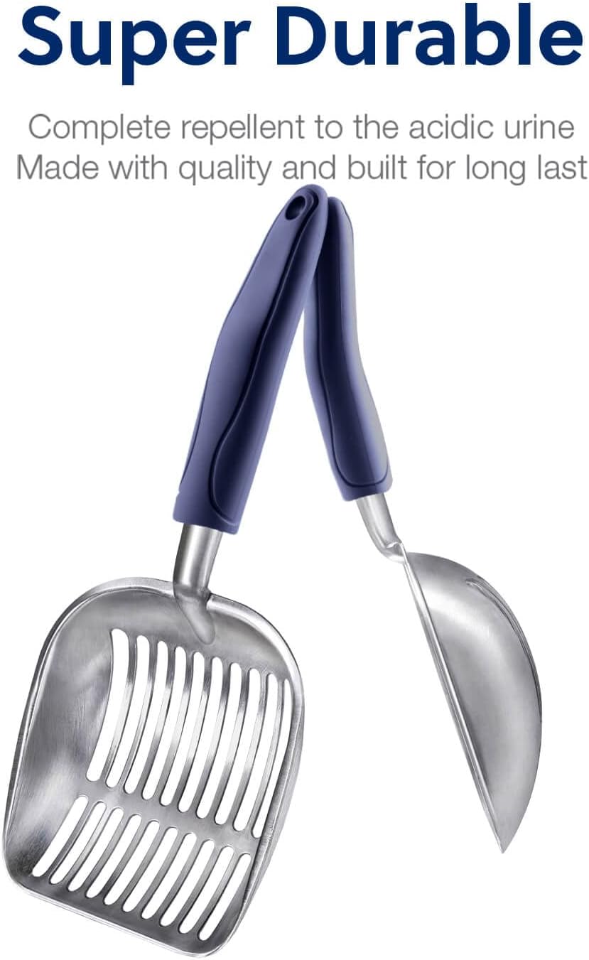 Litter Shovel & Dual-Sided Pet Grooming Comb Set