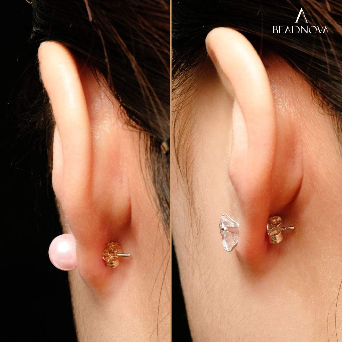 14K Gold 925 Sterling Silver Earring Backs Pierced Earring Backing Hypoallergenic Butterfly Ear Stud Backs for Studs 6 pcs 14K Gold, 6 pcs 925 Sterling Silver