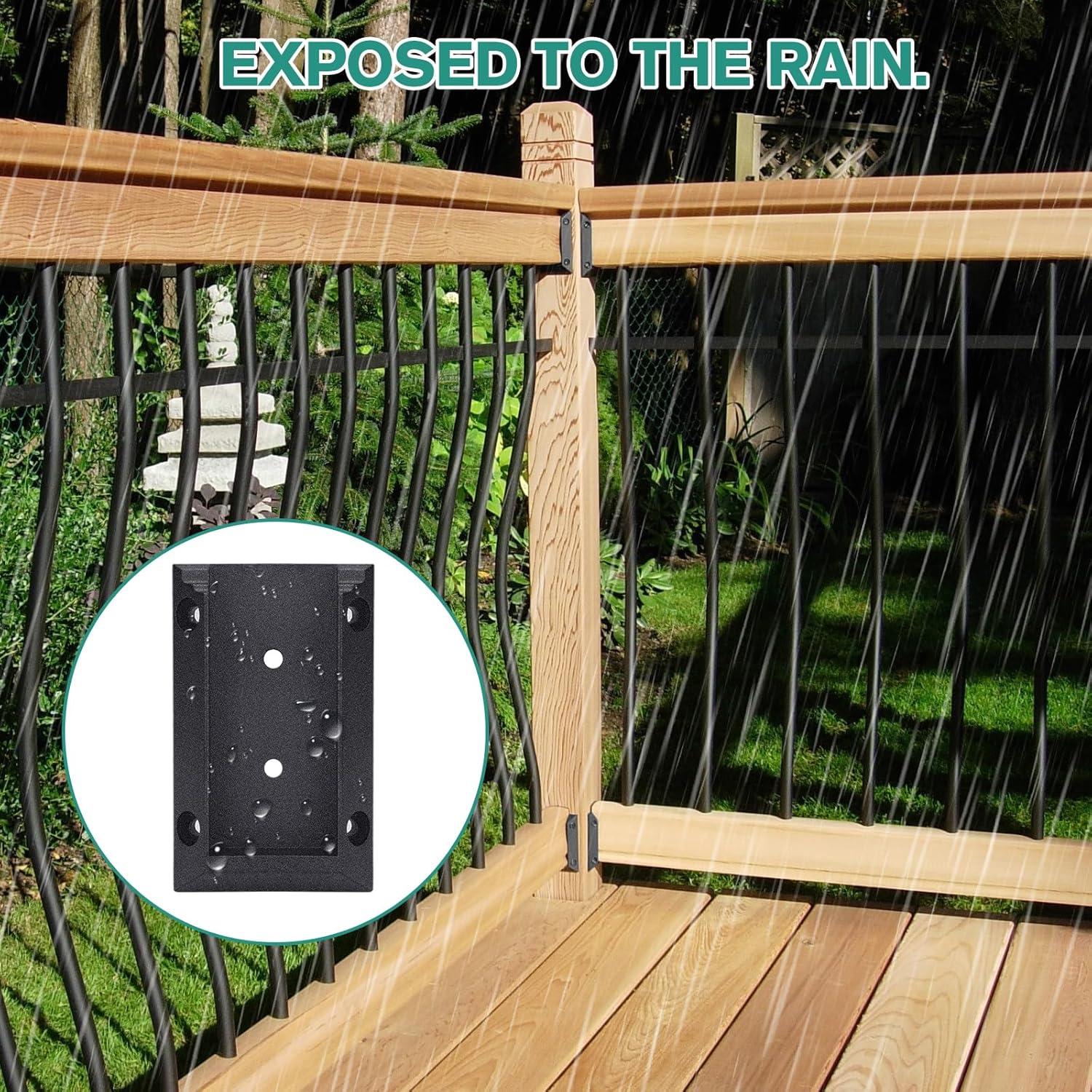 20pcs Deck Railing Brackets Connectors for 2x4 Railing Wood Post with 120pcs Wood Screws