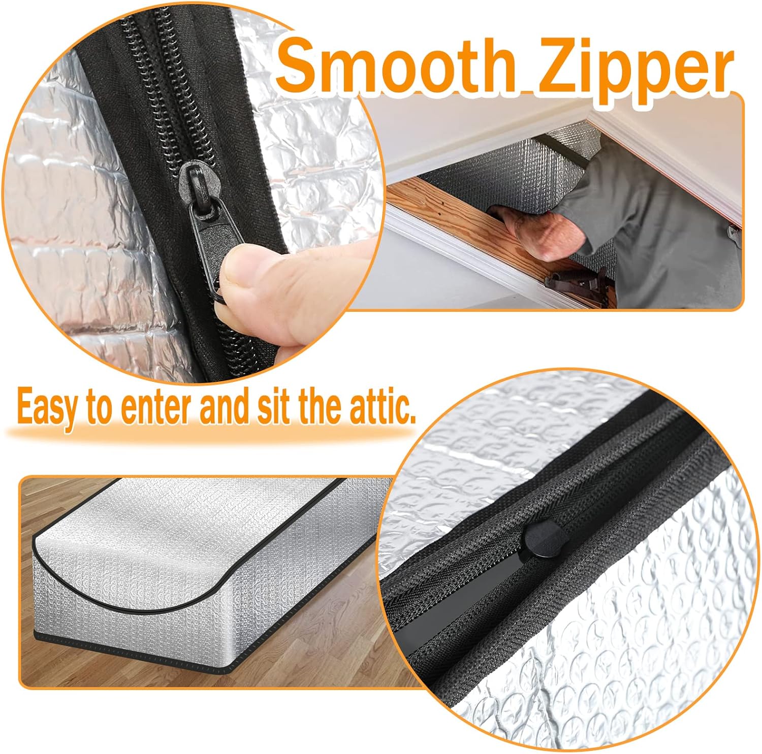 Attic Stairs Insulation Cover Tent Premium Energy Saving, 25”x54”x11” for Pull Down Stairs, Double Bubble Reflective Radiant Barrier Reflects 95% of Radiant Heat