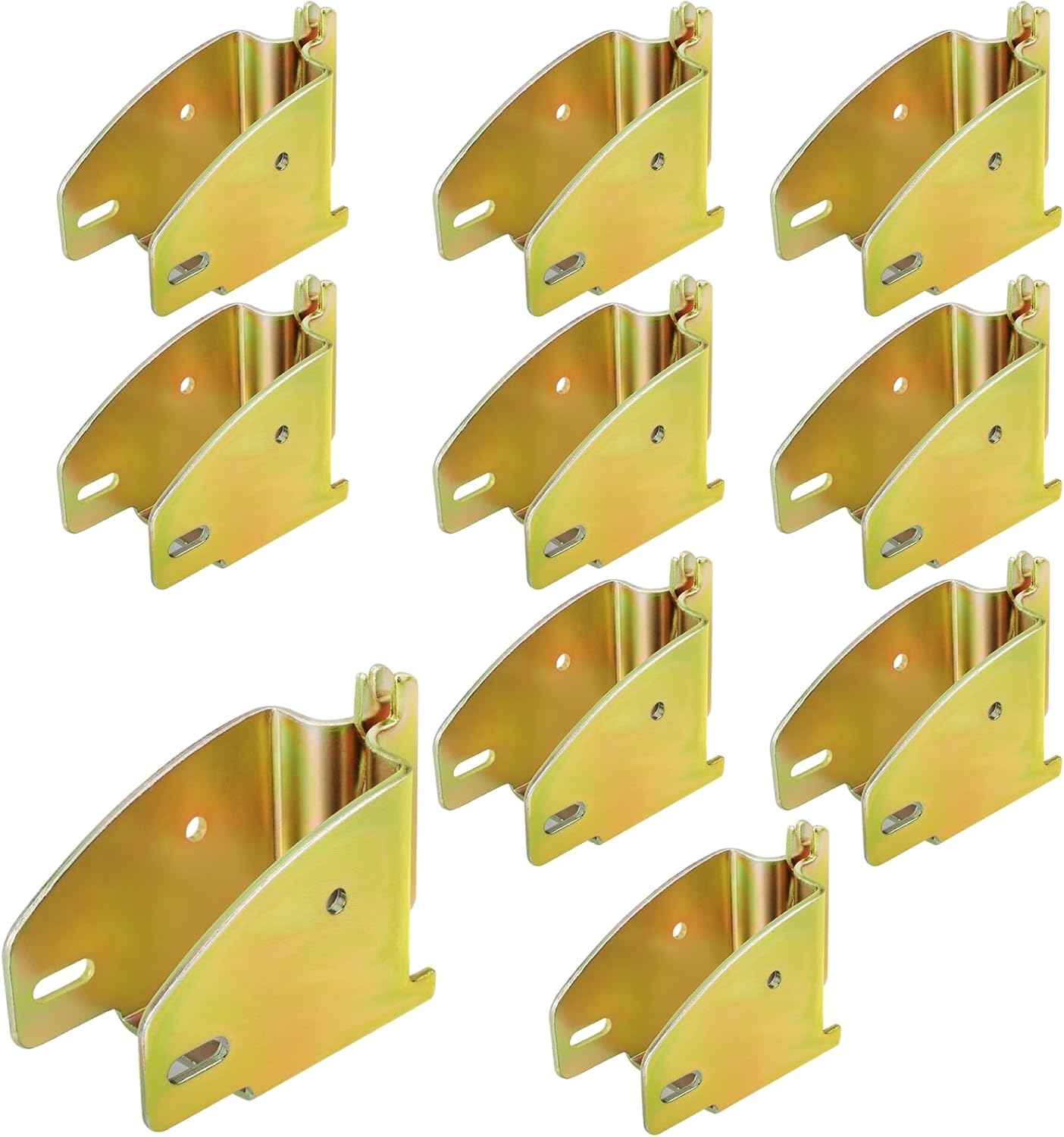 E-Track Wood Beam End Socket Accessories, Zinc-Coated Steel, Fit with 2x4 2x6, Add Removable Load Lock Bars to E-Track Cargo Area 10pcs