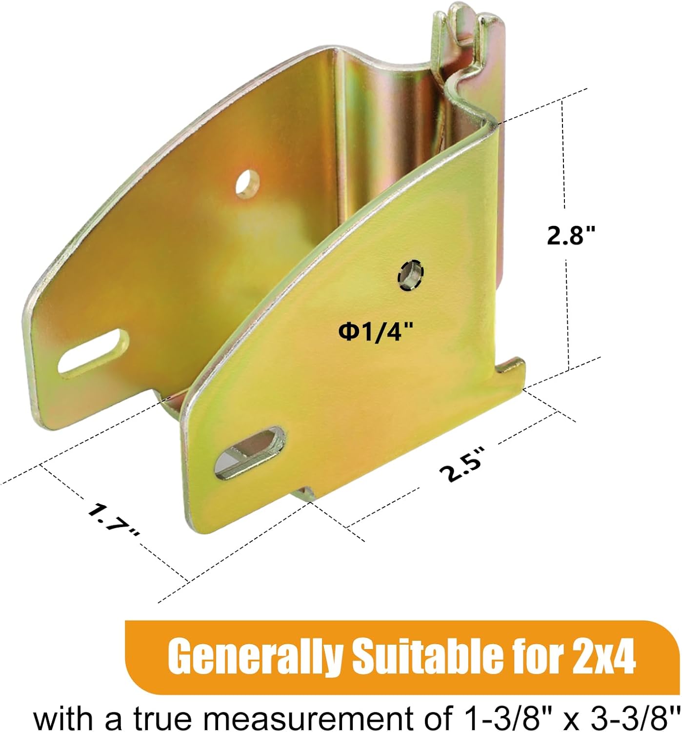 E-Track Wood Beam End Socket Accessories, Zinc-Coated Steel, Fit with 2x4 2x6, Add Removable Load Lock Bars to E-Track Cargo Area 10pcs