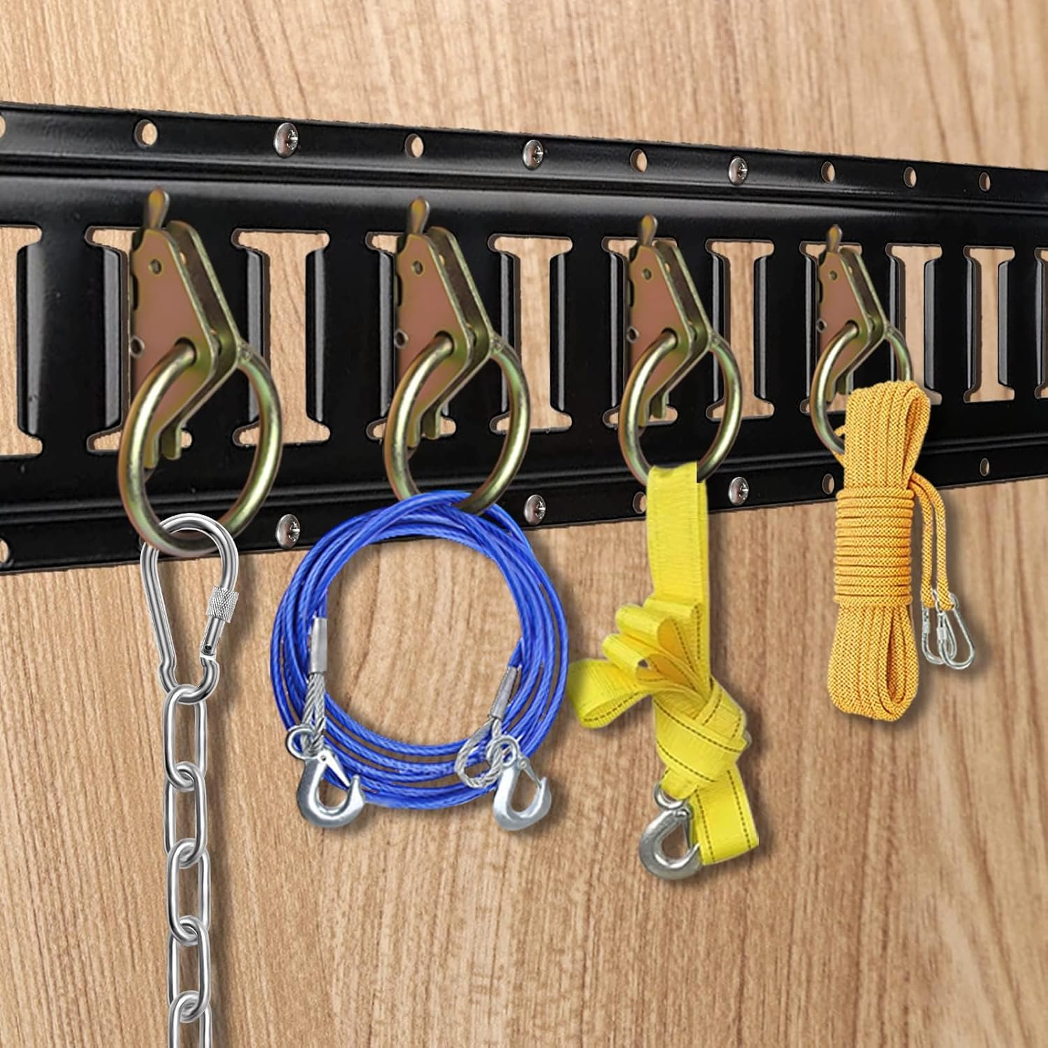 E-Track Wood Beam End Socket Accessories 10pcs and E-Track O Ring Tie-Down Anchors 20pcs