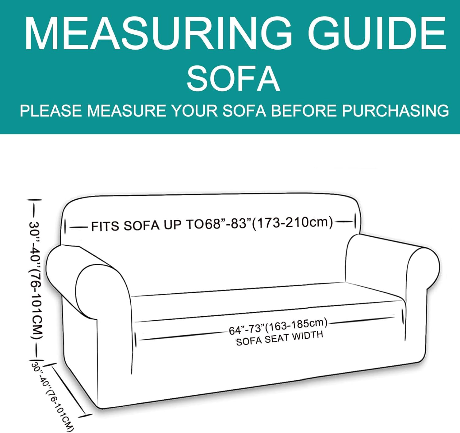 Stretch Couch Cover Sofa Cover Washable Sofa Slipcover Furniture Protector for 3 Chion Couch Sofa Pet Friendly Sofa, Chocolate