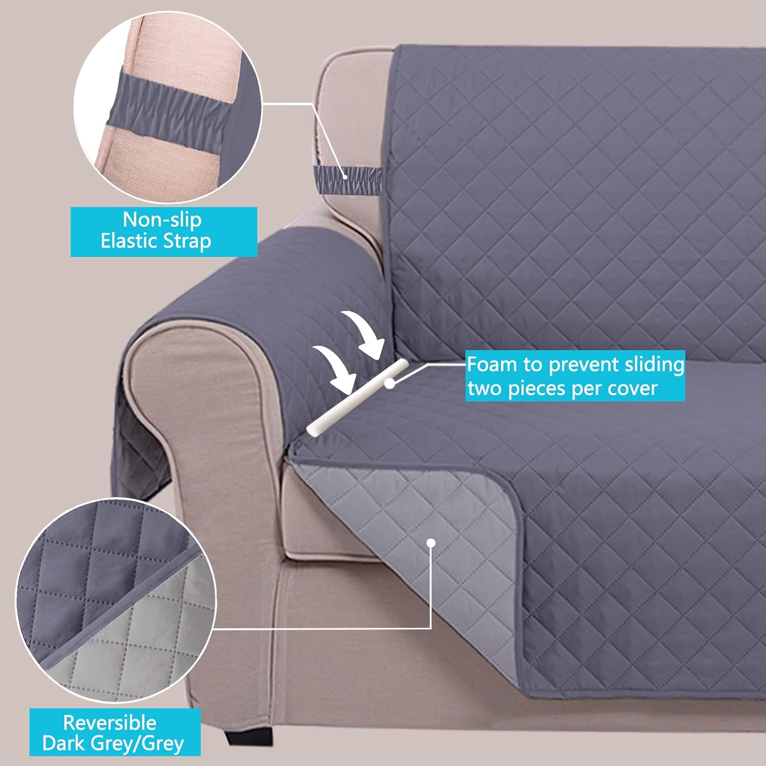 Reversible Sofa Cover Bundles Oversized Sofa