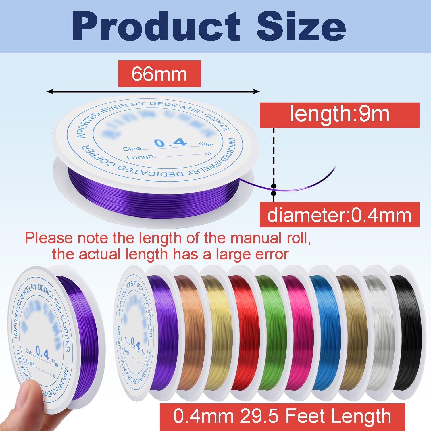 3mm 5.46yard Genuine Round Leather Cord for Jewelry Making, 0.4 mm Dia. 10 Rolls Copper Jewelry Wire 10 Beading Wire