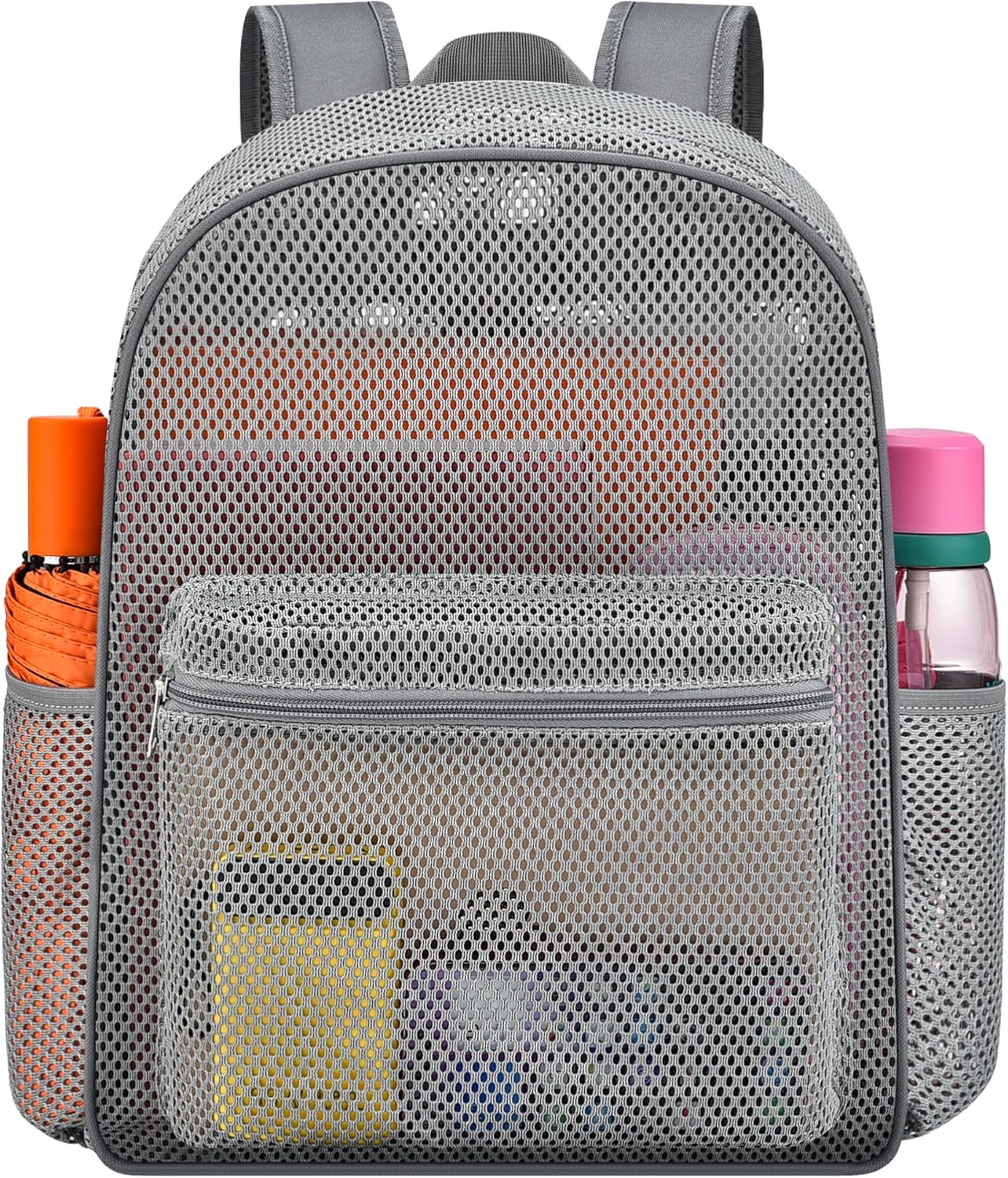 Duty Mesh Backpacks for Adults,See Through Backpack for Swimming Work Outdoor, Diving Backpack Carry Portable Oxygen Concentrators Grey